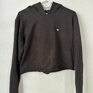 Spiritual Gangster Radiate Love Crop Hoodie Gray & Size M